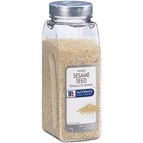 McCormick Culinary Whole Sesame Seed, 16 oz - One 16 Ounce Container of Hulled Whole White Sesame... | Walmart (US)