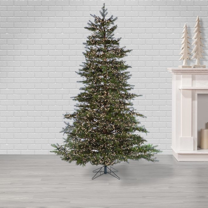 Pre-Lit Faux Monaco Pine Green Christmas Tree | West Elm (US)