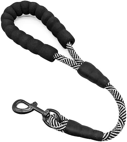 Short Dog Leash 18 Inch Rope Traffic Leash with Padded Dog Handle | 1/2” Strong Nylon Tab 1.5FT... | Amazon (US)
