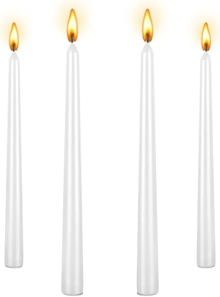 4 piecesTall Metallic Taper Spiral Taper Candle Candles - 10 Inch Metallic, Dripless,wist Taper C... | Amazon (US)