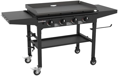 Blackstone 1554 36” Omnivore Griddle with Folding Side Shelves, Powder Coated Steel, Black | Amazon (US)