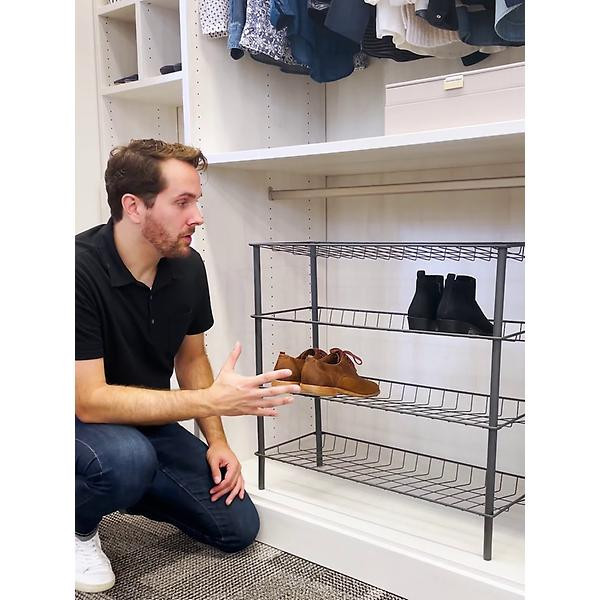The Container Store 4-Tier Metal Shoe Rack | The Container Store