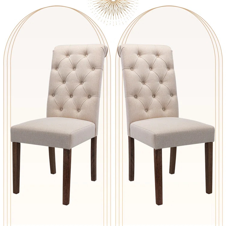Artemisia Tufted Upholstered Wooden Dining Chairs | Wayfair North America