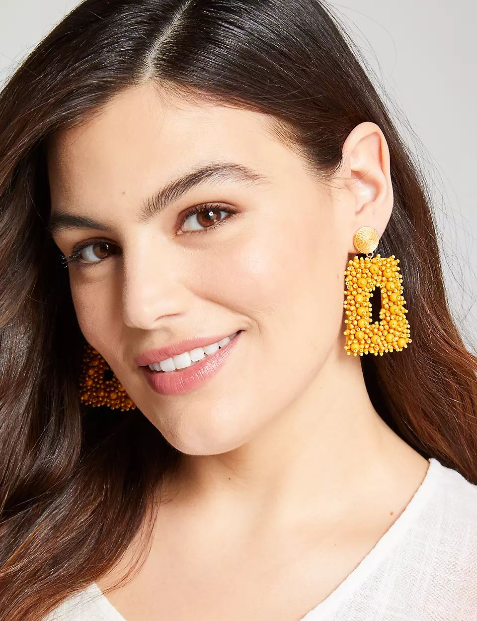 Beaded Square Drop Earrings | Lane Bryant (US)