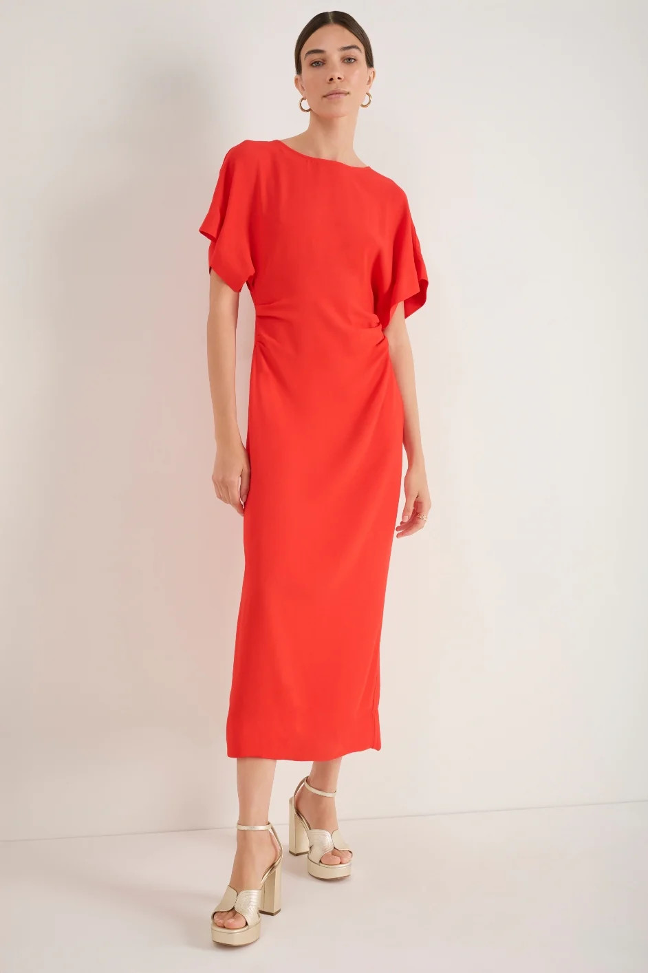Cath x WYSE Vivienne Dress - Tomato Red | WYSE London