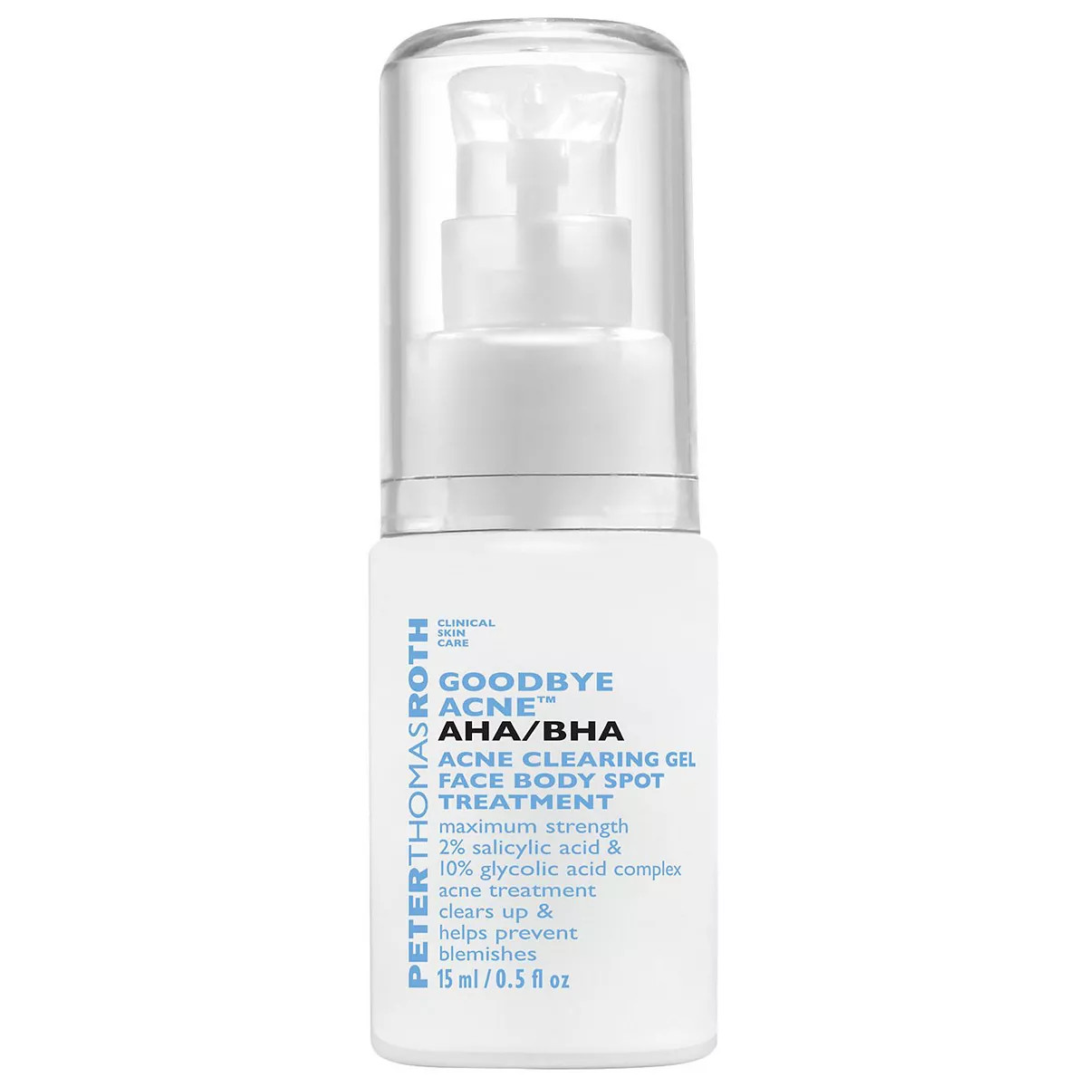 Peter Thomas Roth Mini Goodbye Acne AHA/BHA Acne Clearing Gel Face Body Spot Treatment | Kohl's