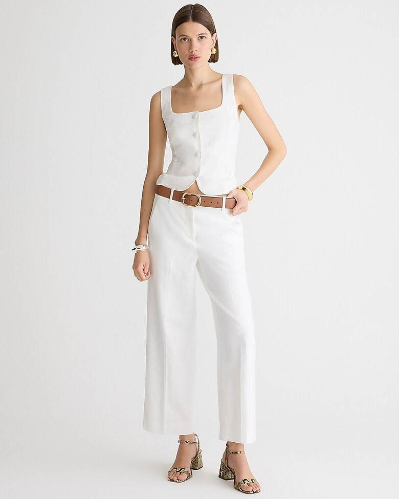 Sydney pant in stretch linen blend | J. Crew US