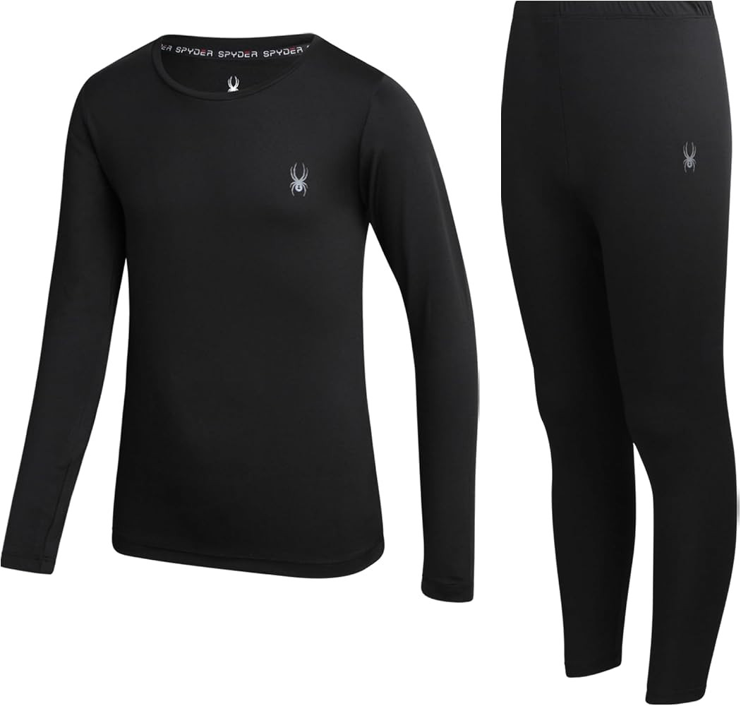 Spyder Kids Thermal Underwear Set - 2 Piece Moisture Wicking Insulated Base Layer - Breathable Lo... | Amazon (US)