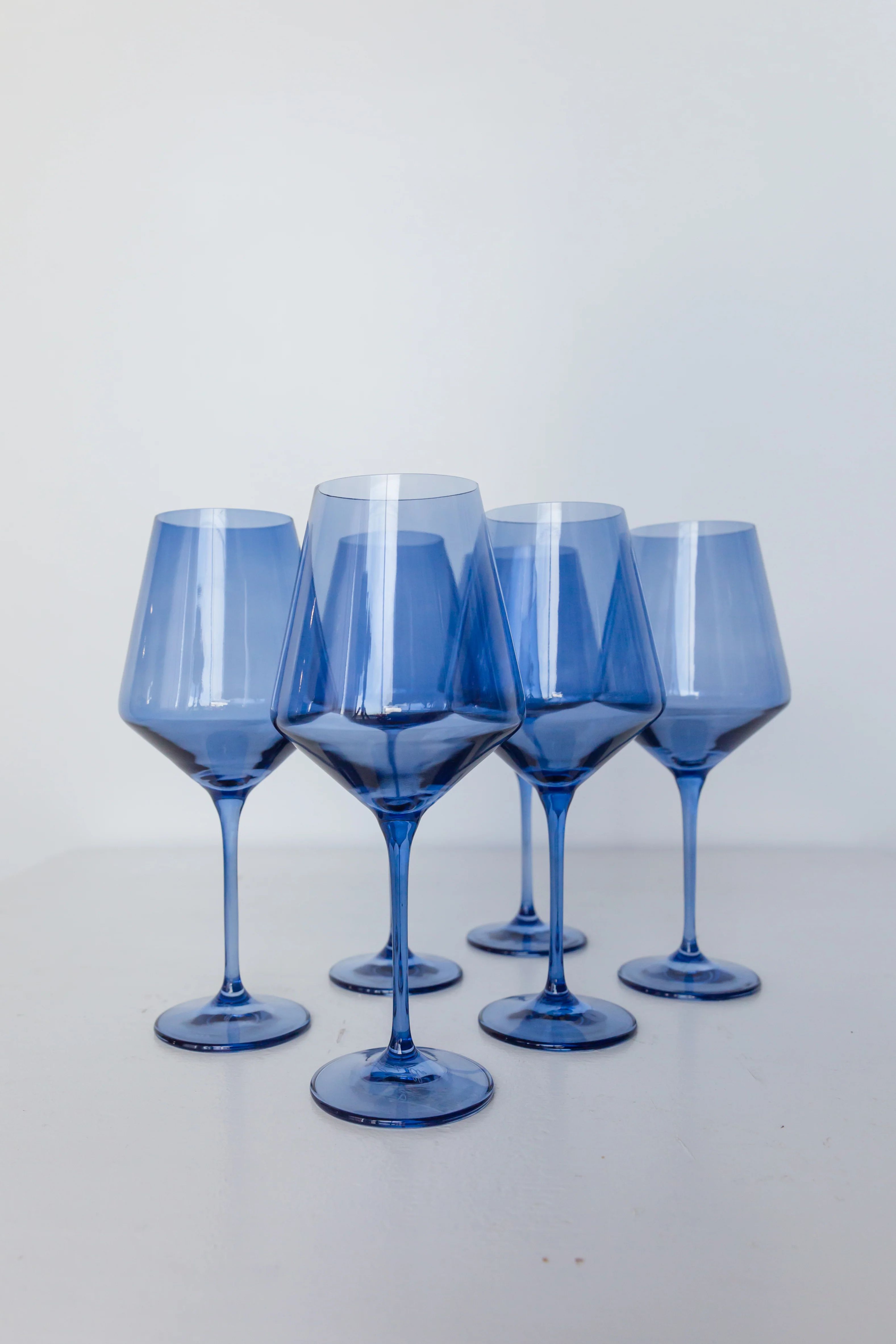 Estelle Colored Wine Stemware - Set of 6 {Cobalt Blue} | Estelle Colored Glass