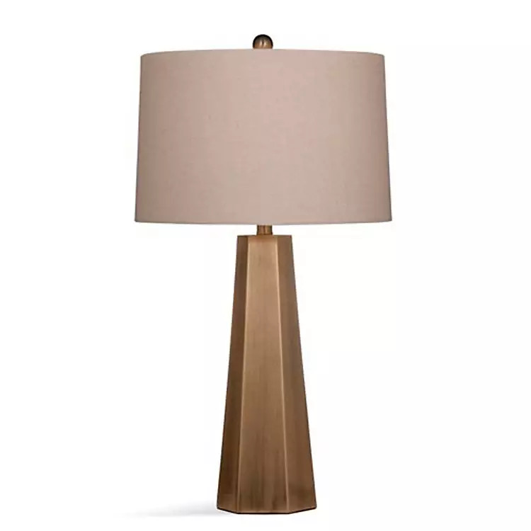 Gold Tapered Hexagon Table Lamp | Kirkland's Home