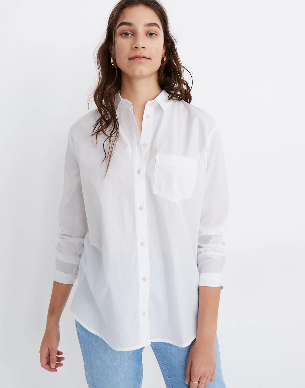 Poplin Oversized Ex-Boyfriend Shirt | Madewell