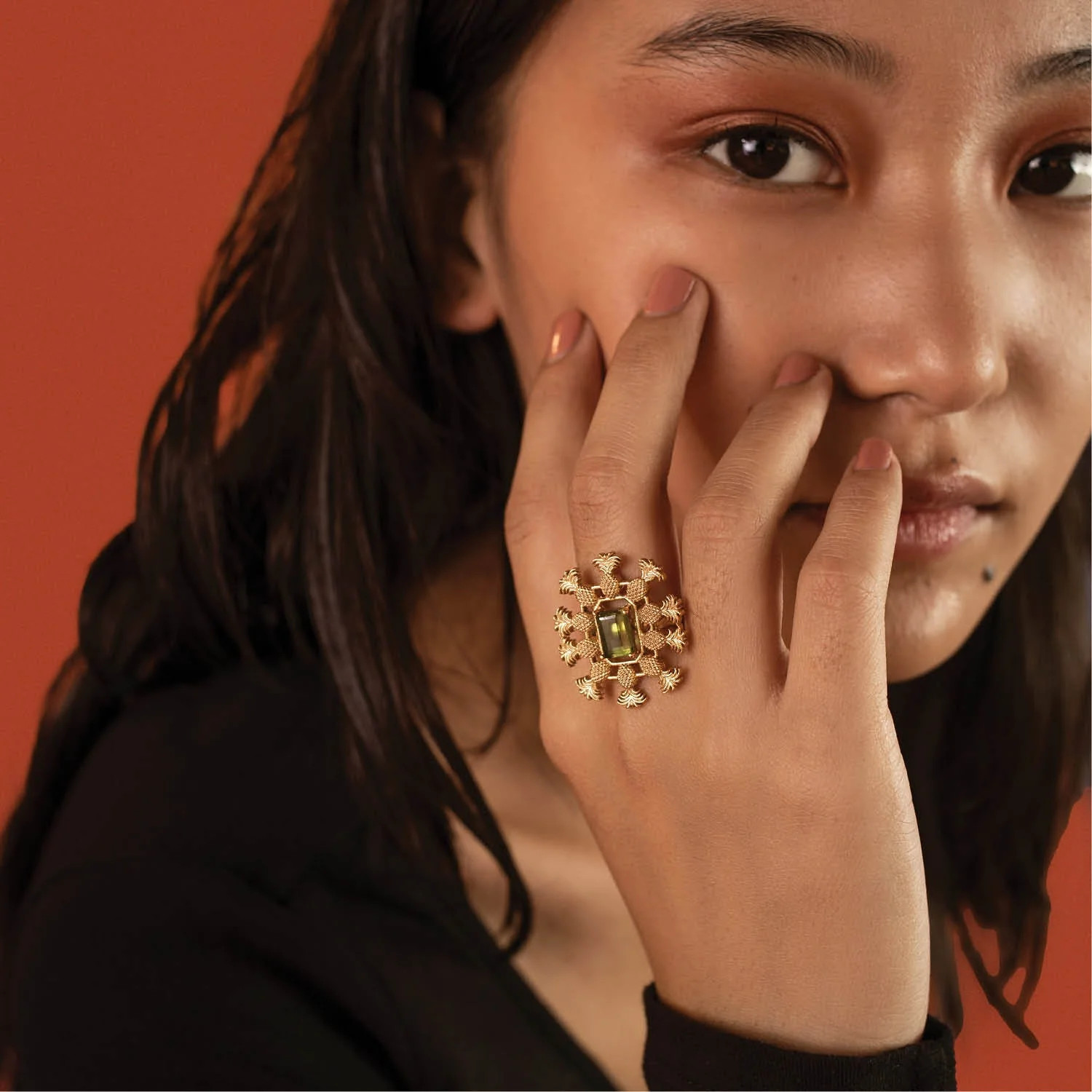 Pina Ring: Make a Statement with this Modern Cocktail Ring | Dhwani Bansal Jewellery