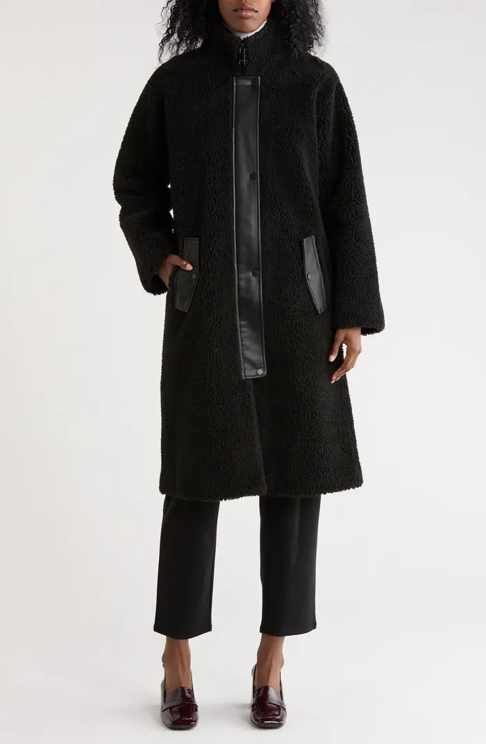 Faux Shearling & Faux Leather Coat | Nordstrom Rack