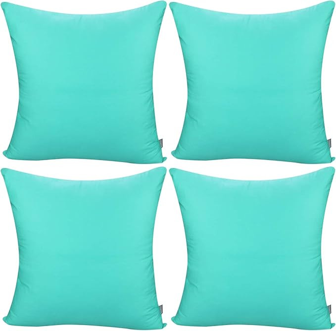 4-Pack 100% Cotton Comfortable Solid Decorative Throw Pillow Case,Thmyo Square Cushion Cover Pill... | Amazon (US)