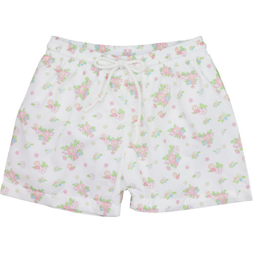 Pastel Bouquet Print Swim Trunks | Cecil and Lou