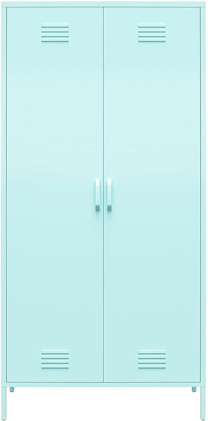 Novogratz Cache Tall 2 Door Metal Locker Cabinet, Mint | Amazon (US)
