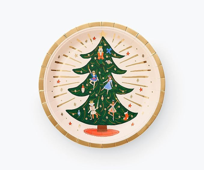 Rifle Paper Co. Nutcracker Large Plates, Set of 10 Paper Plates, Printed in Full Color and Gold F... | Amazon (US)