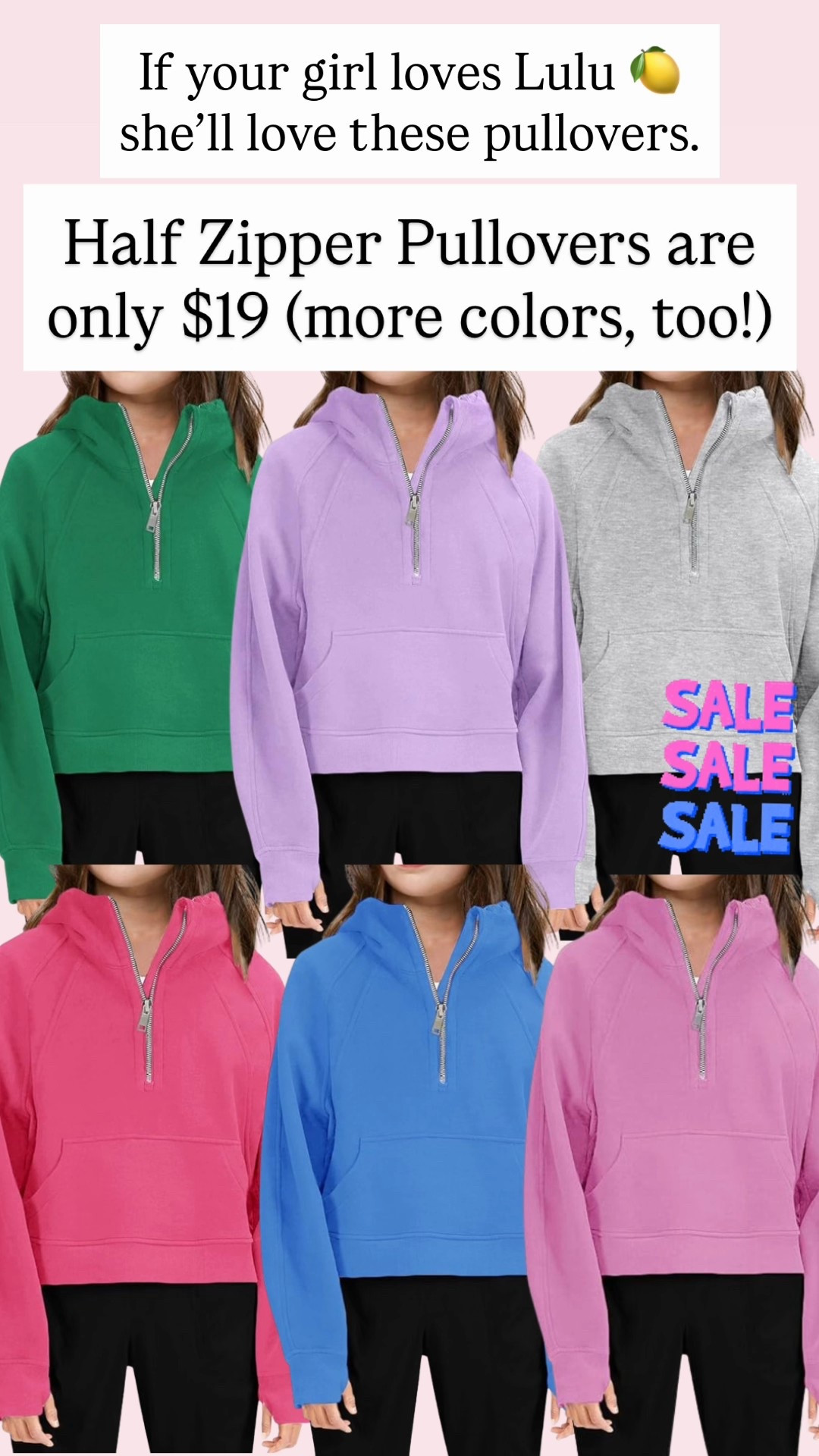 Obsessed with these lookalike half up zip
Pullovers. 

#LTKootd