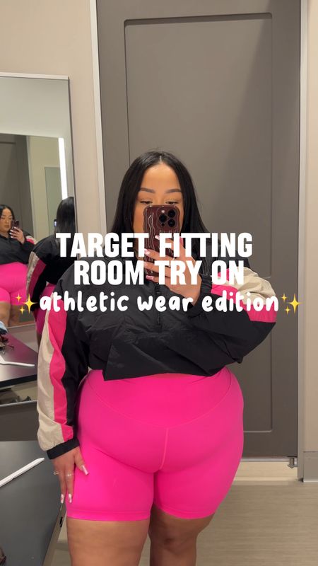 Target fitting room athletic wear try on as a curvy short mom who’s in her fitness journey 

Wearing everything in size xxl 

#LTKfitness #LTKplussize