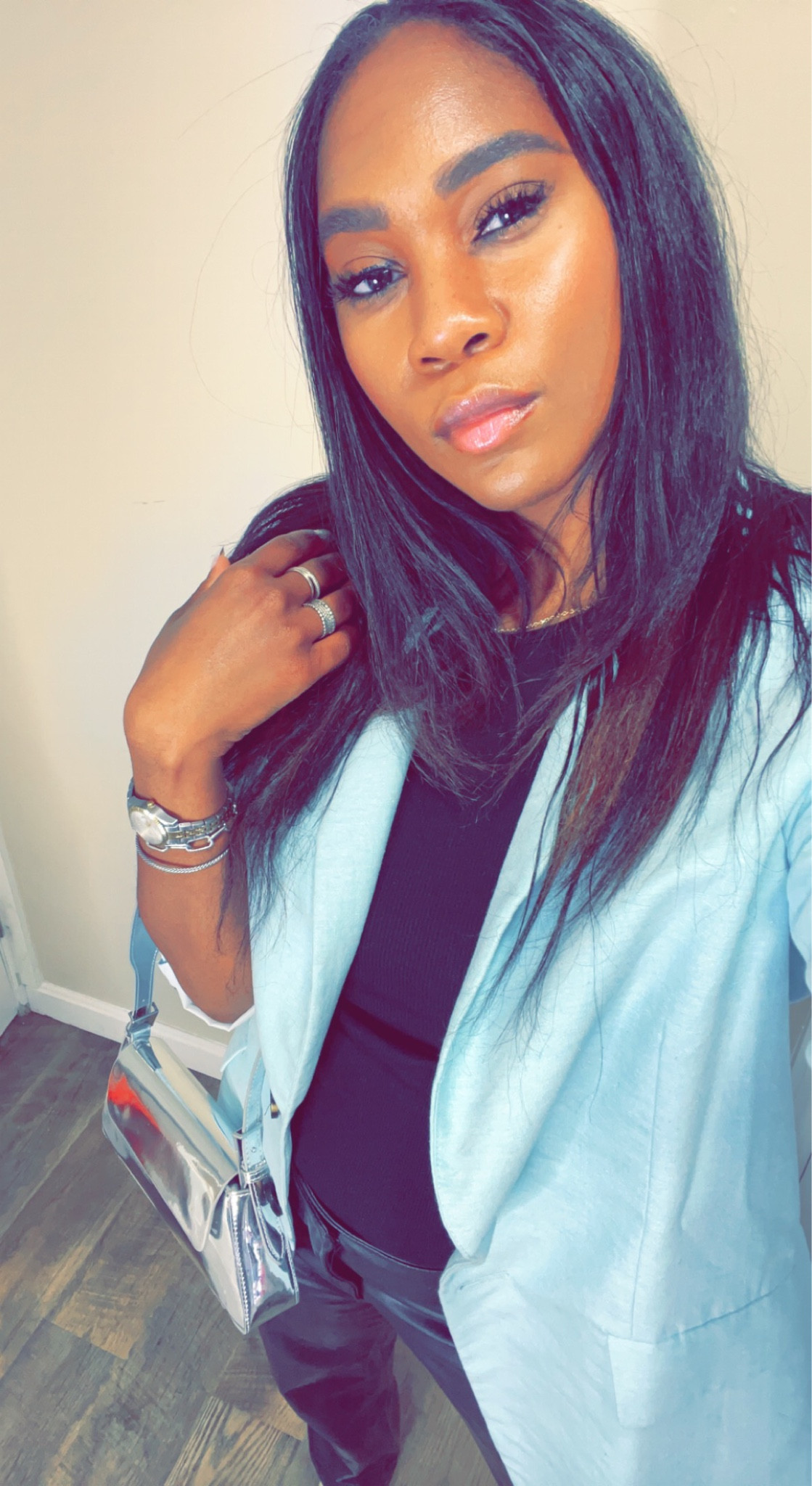 
Blue Zara blazer, H&M tank top and black leather pants 

#LTKfit #LTKstyletip #LTKunder50