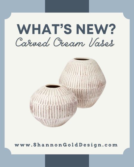 Beautiful textured cream vases come in two sizes. Smaller size is great for a tissue paper holder. Look beautiful grouped on a shelf or as a stand alone on a stack of book. Great coffee table decor, shelf decor, or mantle decor.



#LTKhome #LTKFind #LTKunder50