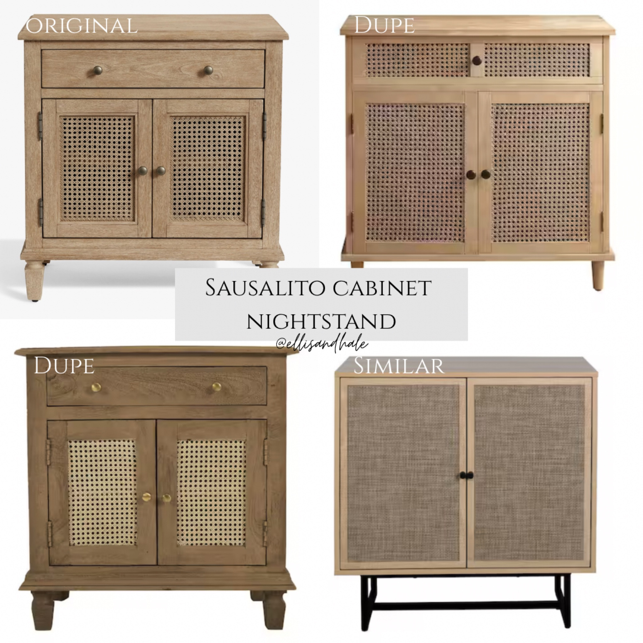 Pottery Barn Sausalito Nightstand Cabinet + dupes and similar budget-friendly, affordable versions



#LTKHome
