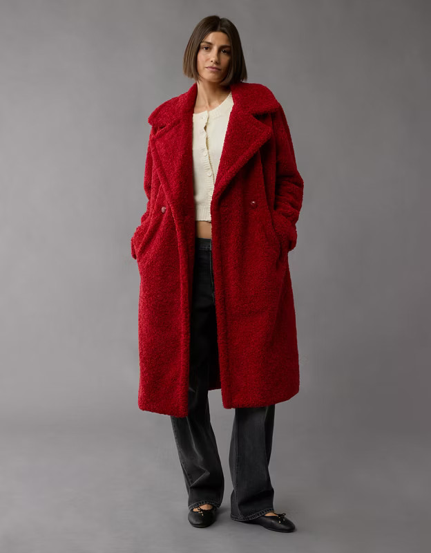 AE Long Teddy Coat | American Eagle Outfitters (US & CA)