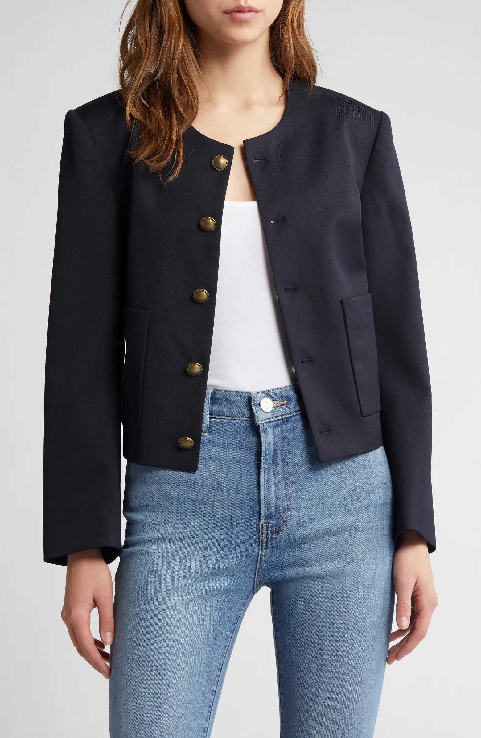 Button Front Wool Blend Jacket | Nordstrom