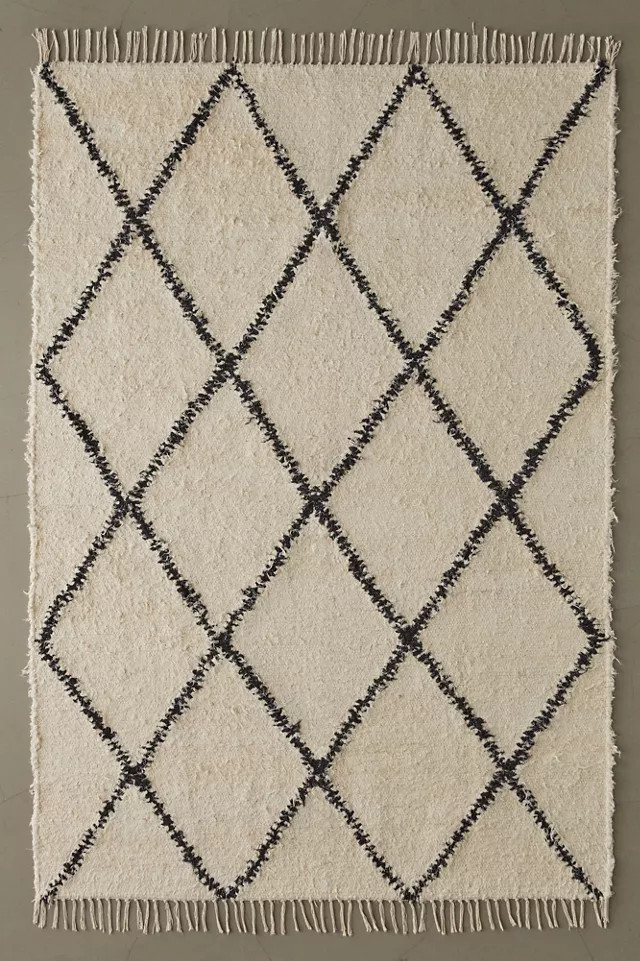 Diamond Shaggy Rag Rug | Urban Outfitters (US and RoW)