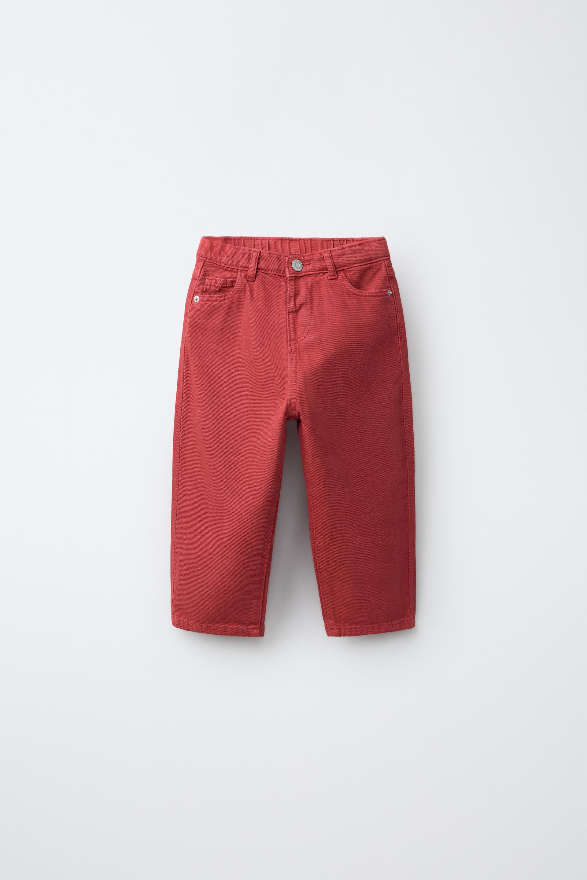 Zara - Straight Jeans - Red - 6 Years (116 Cm) - Kids | Zara UK