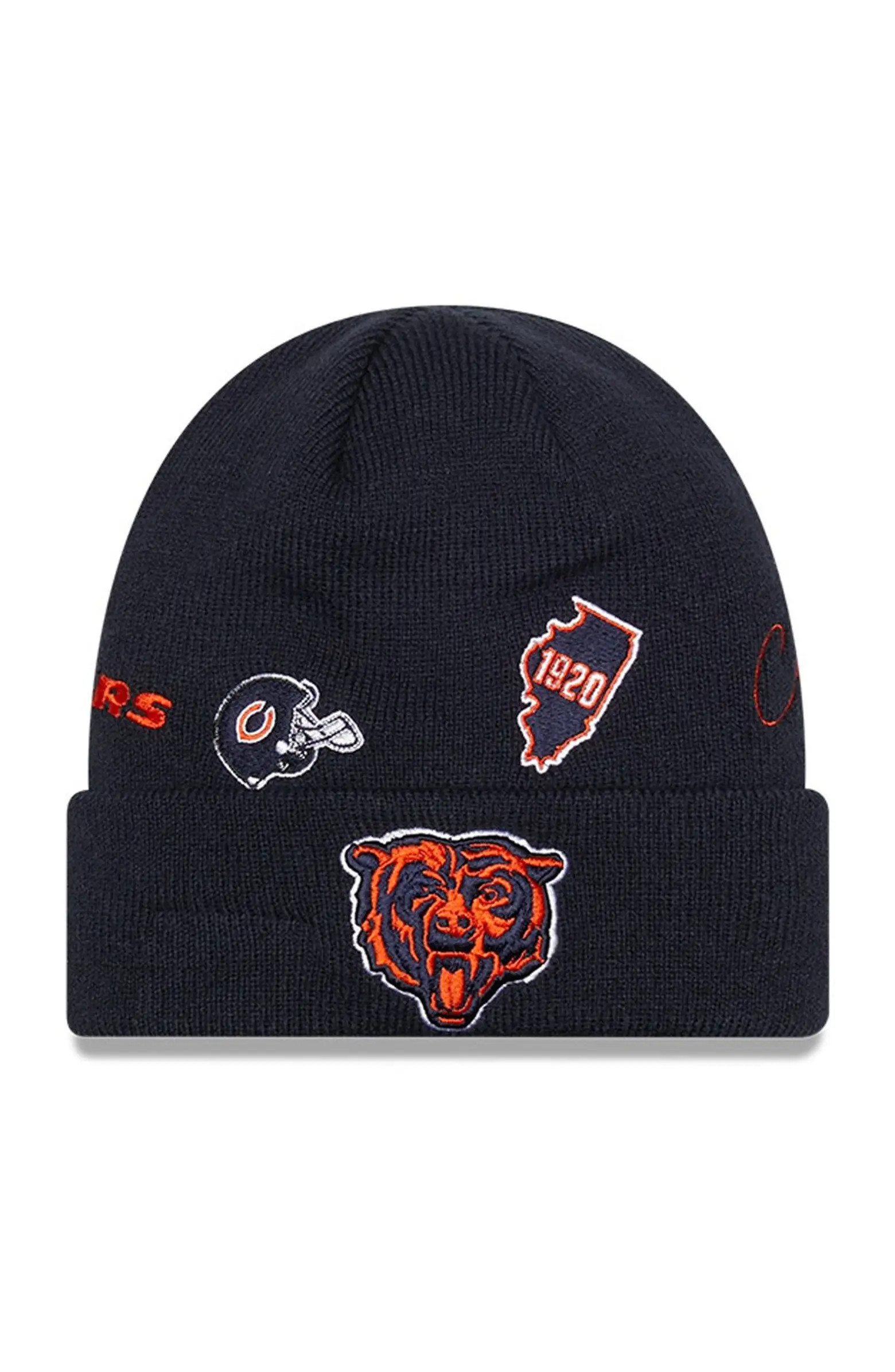 New Era Youth New Era  Navy Chicago Bears Identity Cuffed Knit Hat | Nordstrom | Nordstrom