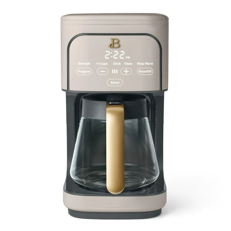 Beautiful 12 cup Programmable Coffee Maker, Porcini Taupe by Drew Barrymore | Walmart (US)