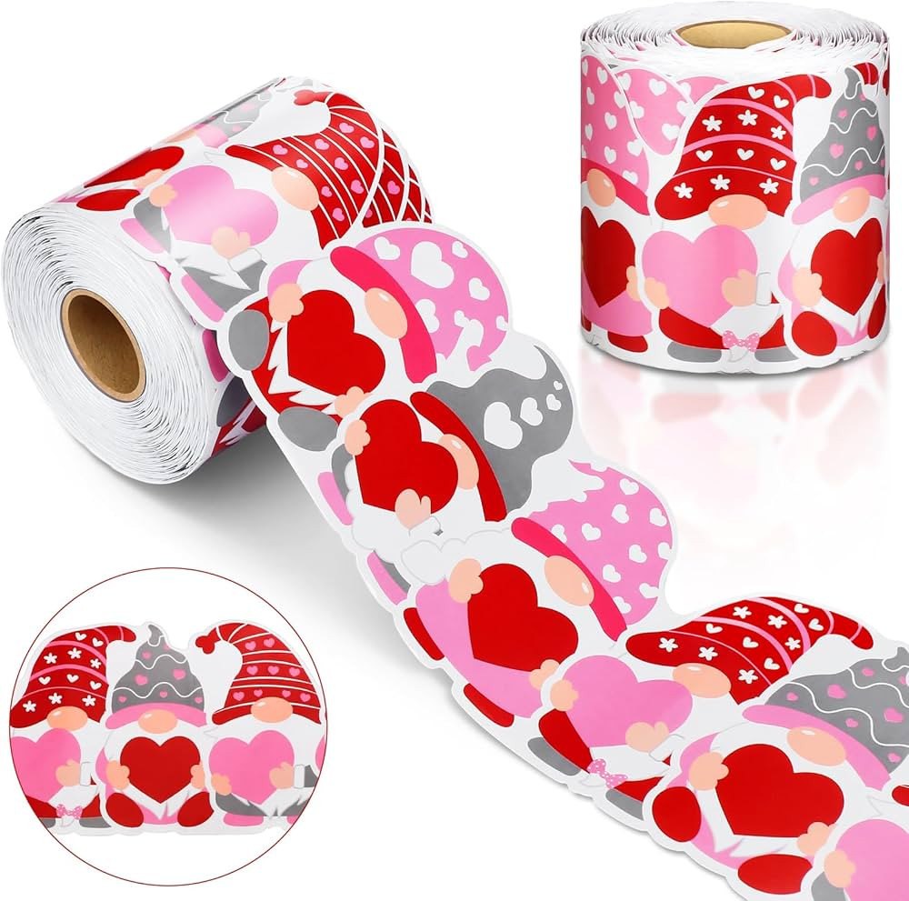 Spiareal 68.9 Feet Valentine's Day Gnomes Bulletin Board Border Decorations Red Pink Heart Love G... | Amazon (US)