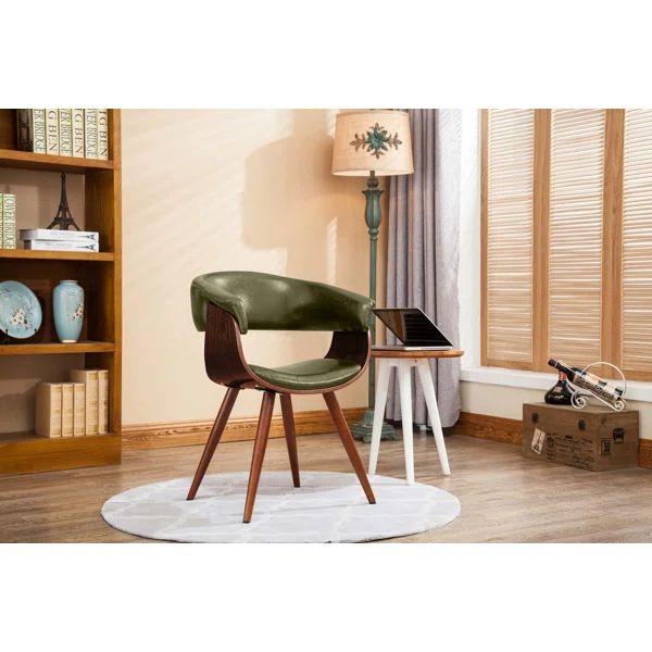 Gauri Faux Leather Dining Chair with Wooden Legs | Wayfair Professional