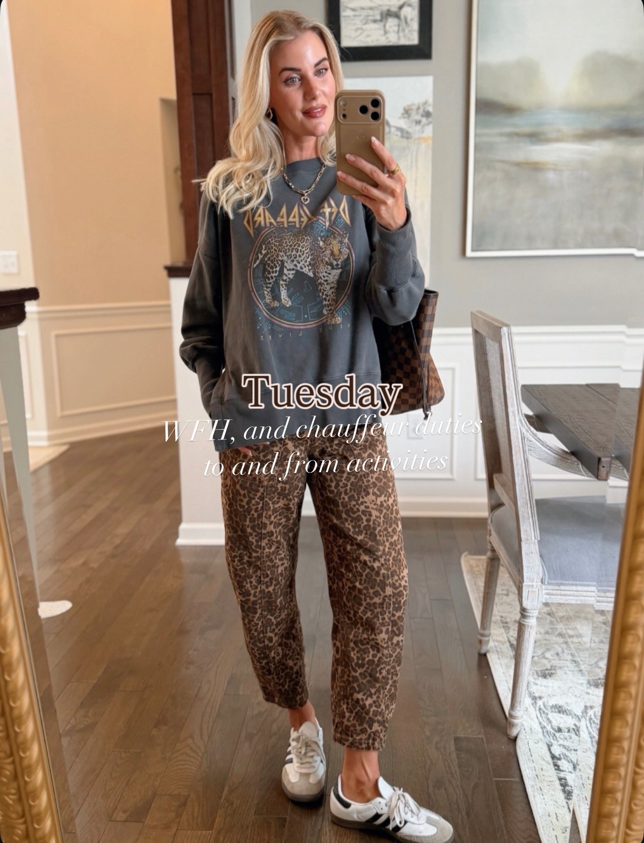 Casual spring outfit - wearing a size 2 in the leopard print barrel jeans, and a small in the graphic sweatshirt (linking similar as this is old). 7.5 on the Sambas. @Target @adidas @abercrombie

#LTKSeasonal #LTKootd #LTKmomlife