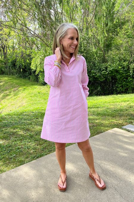 Could not live this dress more!!!!! Easy and cute. 
Use code COAST on sandals. Comfy, cute and fun 
Spring dress 

#LTKstyletip #LTKover40