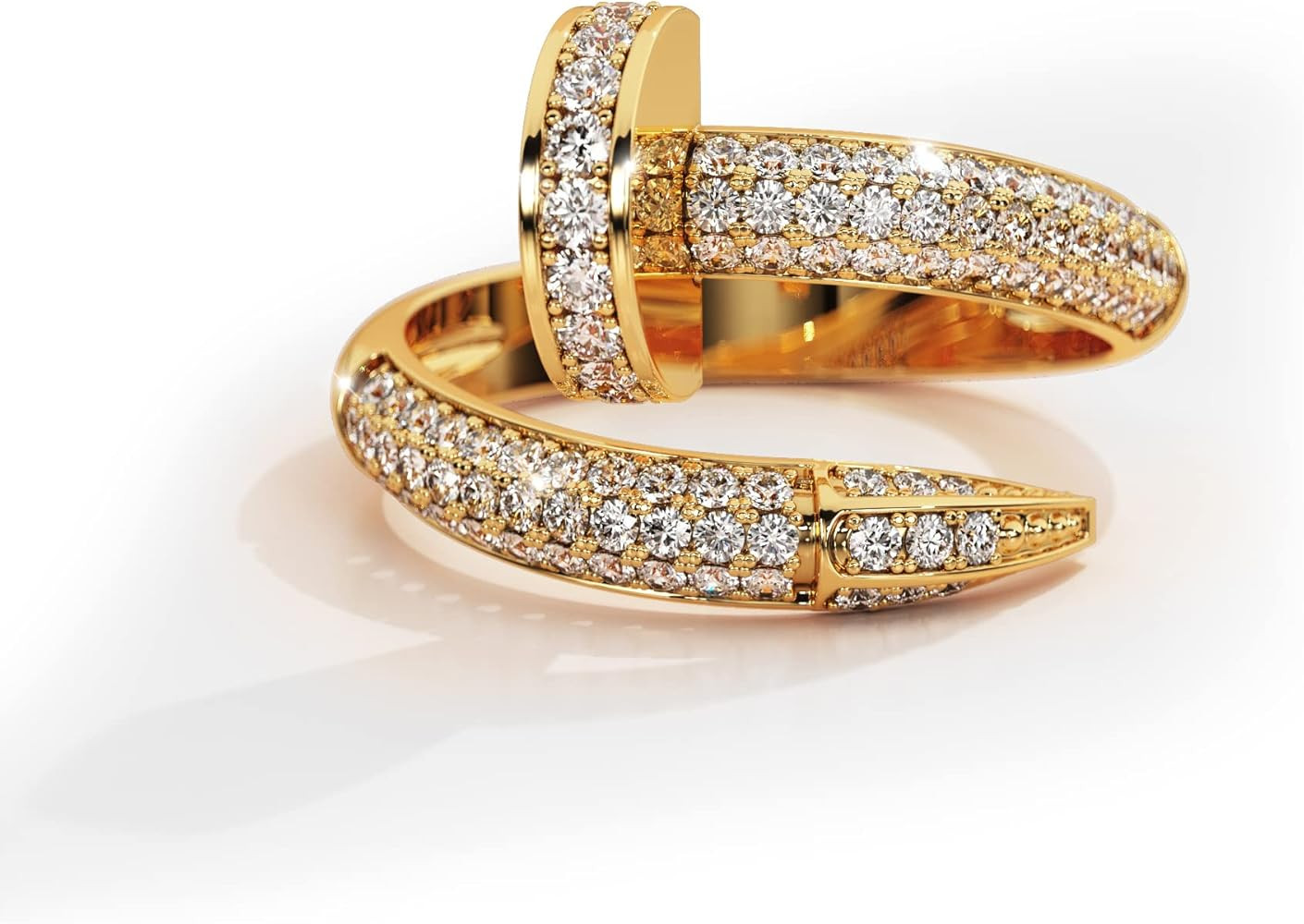 925-Sterling-Silver Nail Ring for Women for VALENTINE - Love Ring - 18K Gold Plated Nail, Promise, D | Amazon (US)