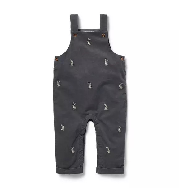 Baby Embroidered Bunny Corduroy Overall | Janie and Jack