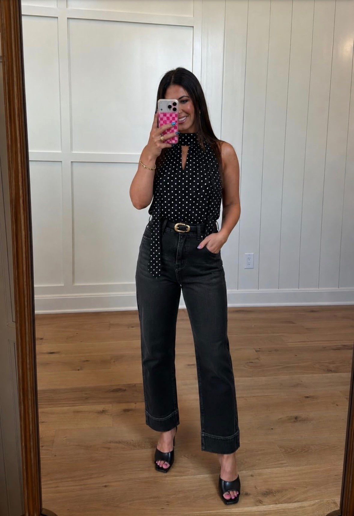 Classic, flirty, and perfect for a night out 🤍🖤✨ This black and white polka dot halter top paired with black denim jeans and sleek black heels is the ultimate date night look—chic, effortless, and just the right amount of bold.

It’s giving confident, put-together, and ready for anything the night brings 🫶 Linked all the pieces below!

#LTKStyle #LTKFinds #DateNightOutfit #OOTD #EveningLook #PolkaDotStyle #BlackDenim

#LTKmomlife #LTKootd #LTKOver40