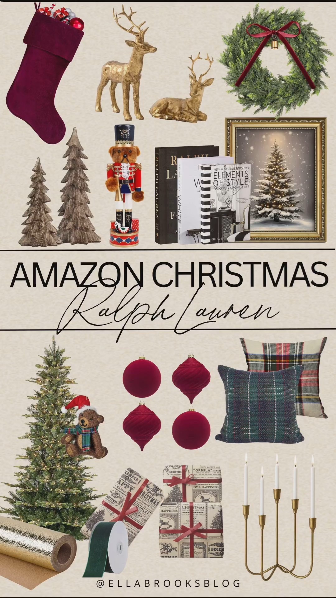 Amazon Ralph Lauren inspired Christmas decor

Amazon home, seasonal decor, vintage Christmas decor, throw pillows, Christmas wrapping paper, shelf decor

#LTKSeasonal #LTKHome #LTKHoliday