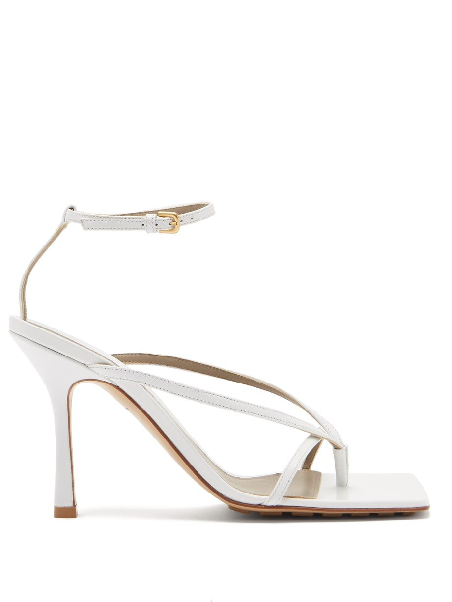 Stretch square-toe leather sandals | Matches (US)