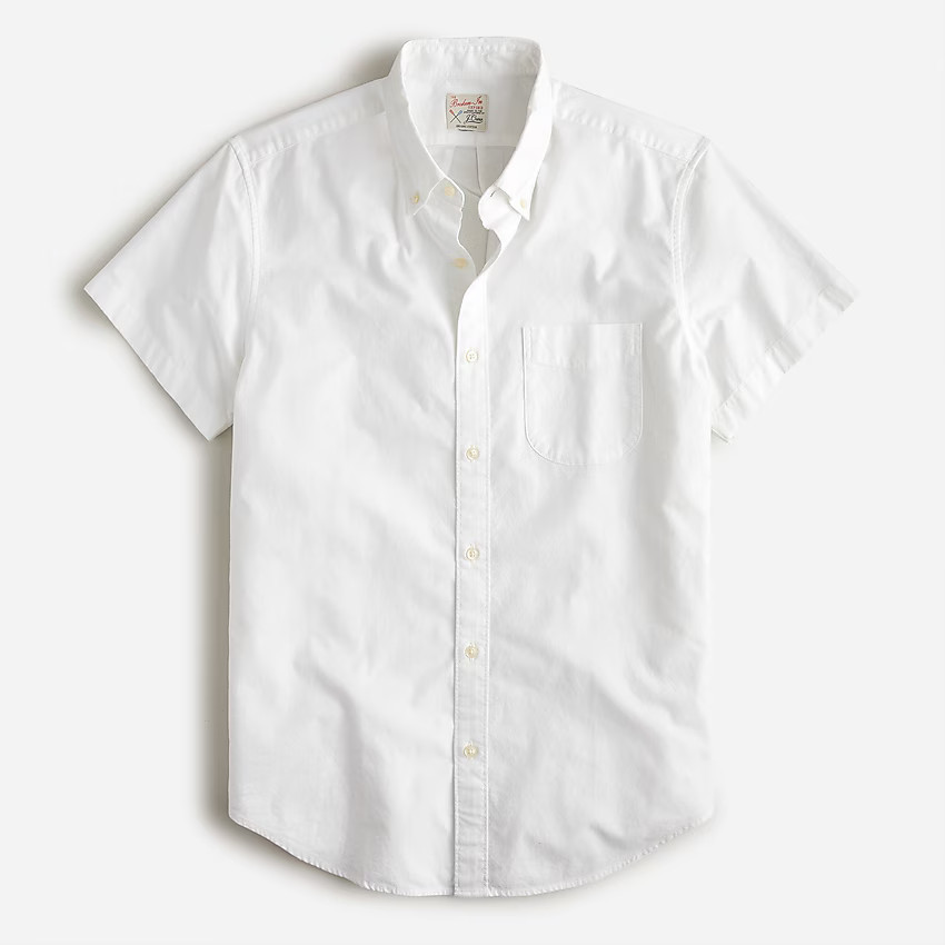 Slim short-sleeve Broken-in organic cotton oxford shirt | J. Crew US