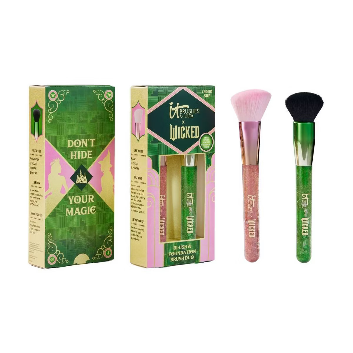 IT Brushes For Ulta x Wicked Blush & Foundation Brush Duo - 2pc - Ulta Beauty | Target