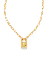 Jess Small Lock Chain Necklace in Gold | Kendra Scott