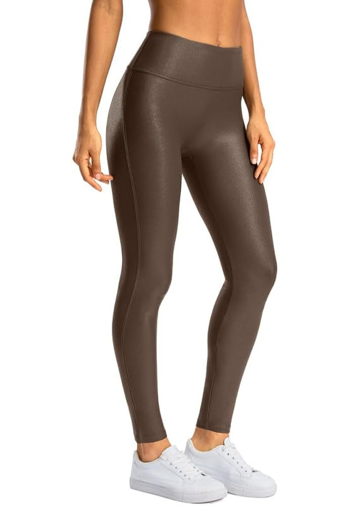 SANTINY Women's Faux Leather Leggings 25''/27''/29''-High Waisted Stretch Leather Pants Pleather ... | Amazon (US)