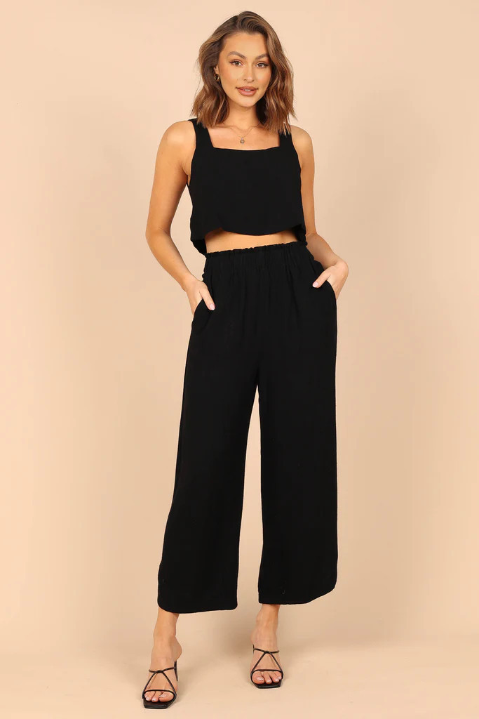 Eleanor High Waisted Pants - Black | Petal & Pup (US)