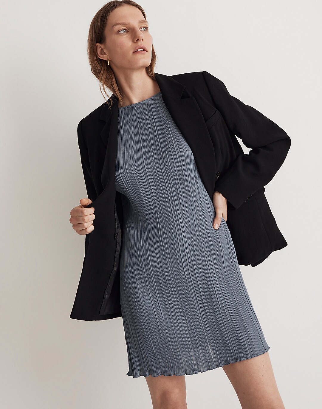 Plissé Mini Tee Dress | Madewell