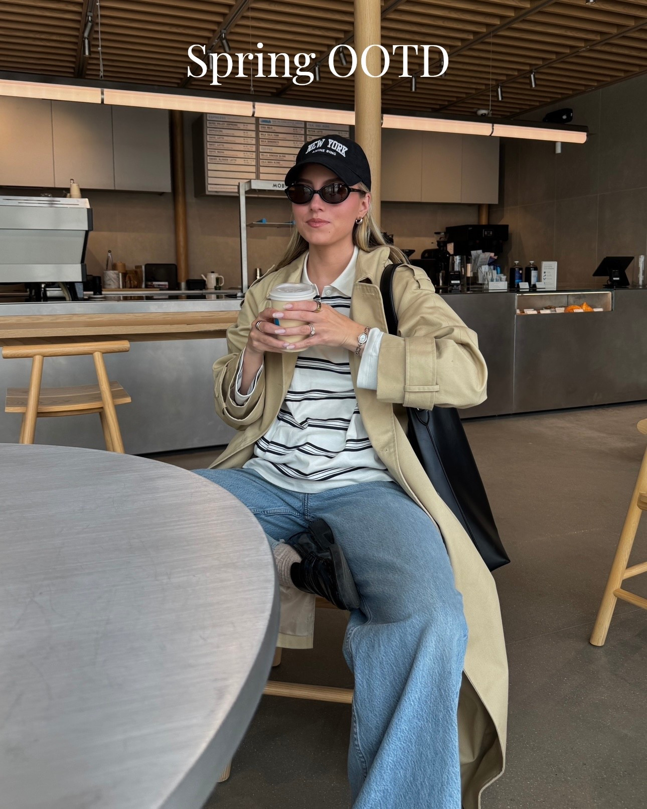 Spring outfit of the day for coffee shop and work day! A trench coat is truly a spring closet staple 🧥 

#LTKWorkwear #LTKSeasonal #LTKootd