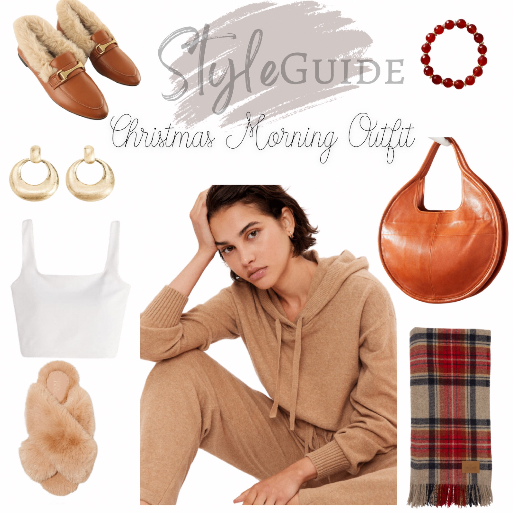 Christmas morning outfit. Comfy Christmas outfit. Casual Christmas outfit. Two piece sweater outfit. Slippers  

#LTKHoliday #LTKSeasonal #LTKunder100