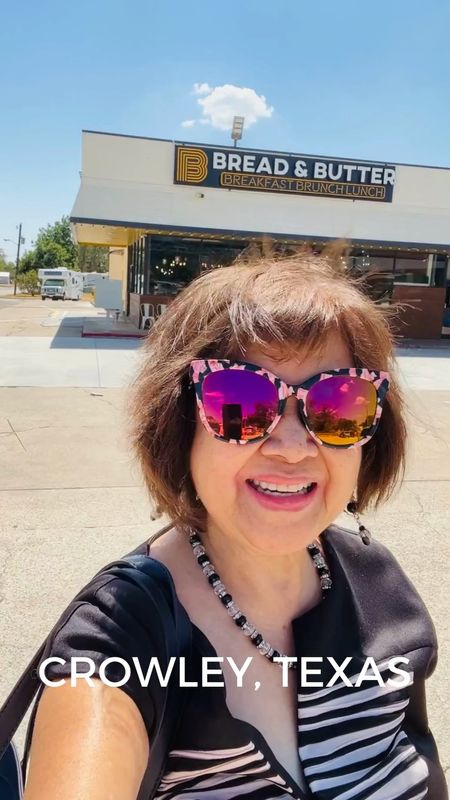 Rocking my favorite sunglasses, sparkling jewelry, and fresh makeup while soaking up the vibes of Crowley, Texas in the heart of the Lone Star. @bread&buttercrowley

#LTKtravel #LTKstyletip #LTKbeauty